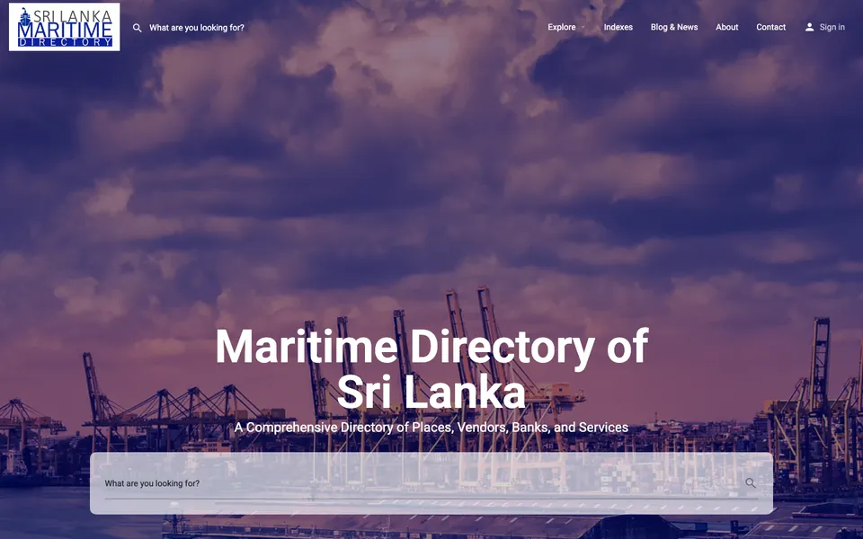 Sri Lanka Maritime Directory website